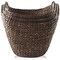 Casafield Set of 3 Multipurpose Boat Baskets with Handles, Woven Water Hyacinth Storage Organizers for Throw Blankets, Bedroom, Living Room, Laundry